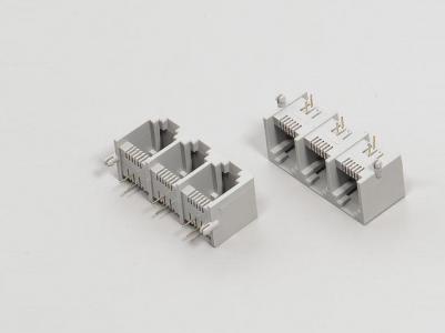 Conector RJ12-6P6C 1×3 KLS12-127-6P6C 1×3
